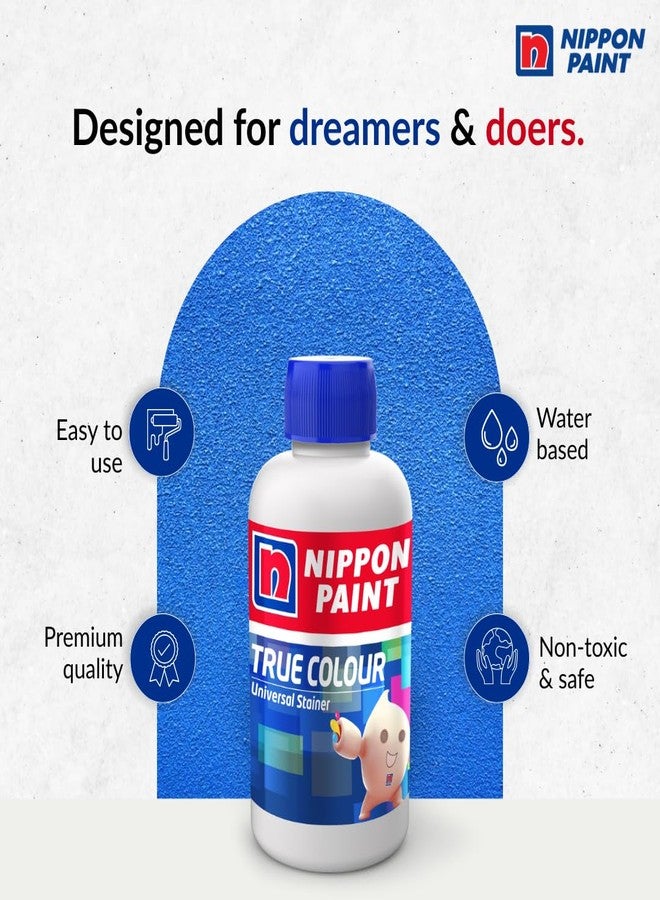 Nippon Paint صبغة نيبون بينت ترو كلر العالمية (أزرق سريع، ٢٠٠ مل) - صبغة عالية التركيز قابلة للذوبان في الماء، غير سامة، لا تتلاشى - مناسبة للمستحلبات البلاستيكية، والمينا، والدهانات، والدهانات الزيتية - للاستخدام المنزلي - Image 2